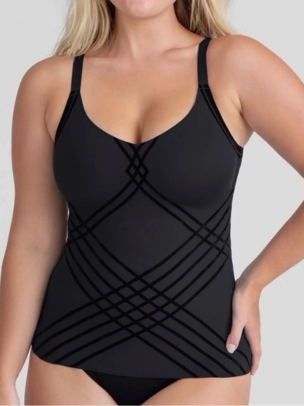 HONEYLOVE SILHOUETTE CAMI VAMP Size M Patterned Slimming Tummy Control